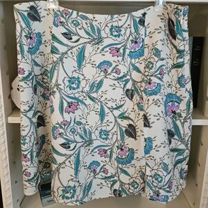 LOFT A-Line Skirt in Blue and Purple